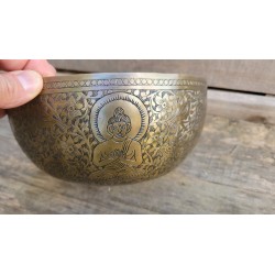 Bol chantant Tibétain 7 métaux 1255grs rare