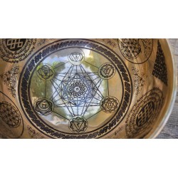 Bol tibétain gravé Métatron 676grs