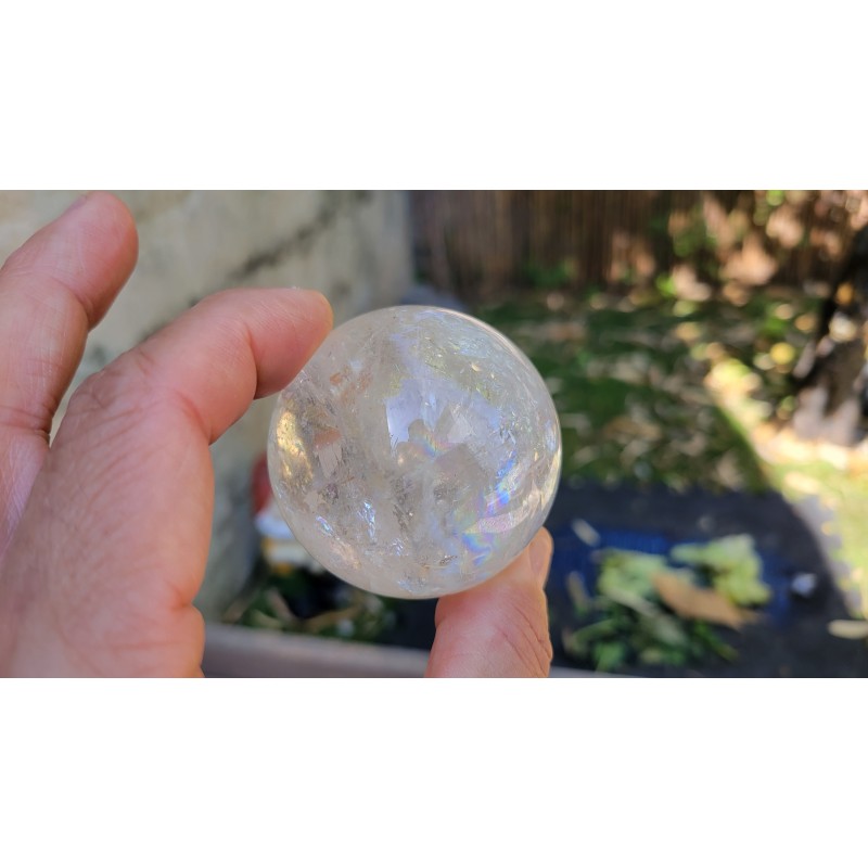 Sphère en Cristal de roche  53mm 213grs
