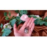 Pack Bol Tibétain 7 métaux 670grs Full Moon Rose + pierre chamane