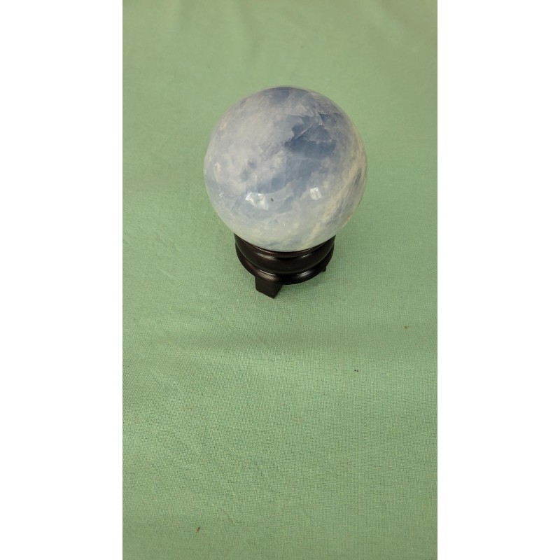 Sphère en Calcite bleue 74mm 582grs