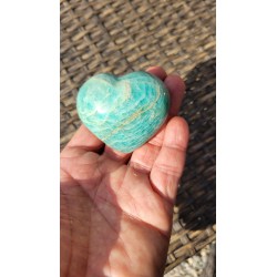 Coeur en Amazonite 137grs 62mm