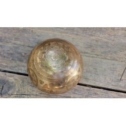 Bol Tibétain 7 métaux gravé 686grs Métatron