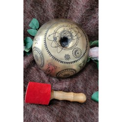 Bol Tibétain 7 métaux 1240grs Lingam gravé