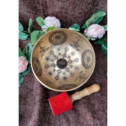 Bol Tibétain 7 métaux 1240grs Lingam gravé