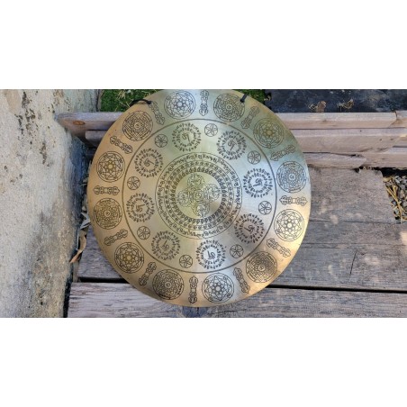 Gong Tibétain 7 métaux 2425grs 46.4cm