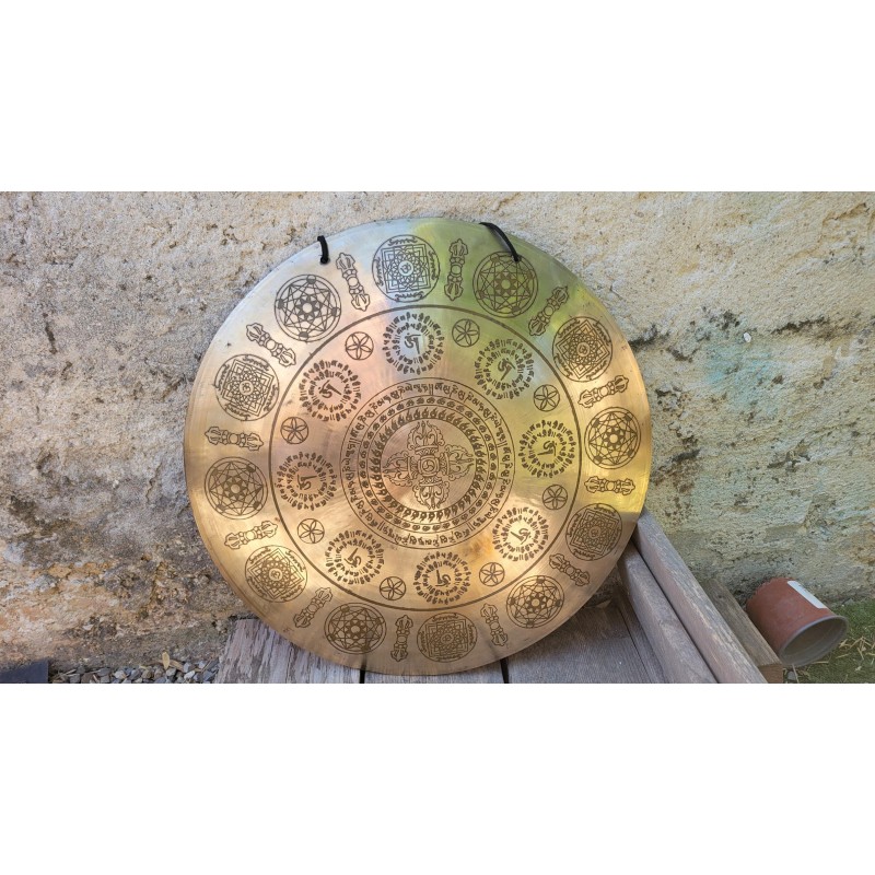 Gong Tibétain 7 métaux 2365grs 47.7cm