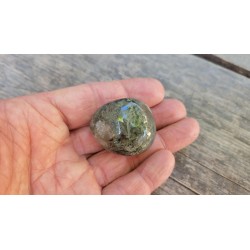 Pierre roulée de Prehnite rutilé 45grs 36mm