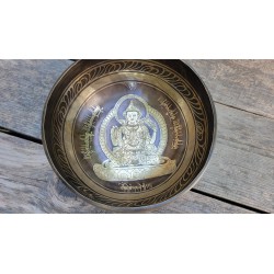 Bol chantant Tibétain 7 métaux 1210grs Chenrezig