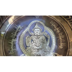 Bol chantant Tibétain 7 métaux 1210grs Chenrezig