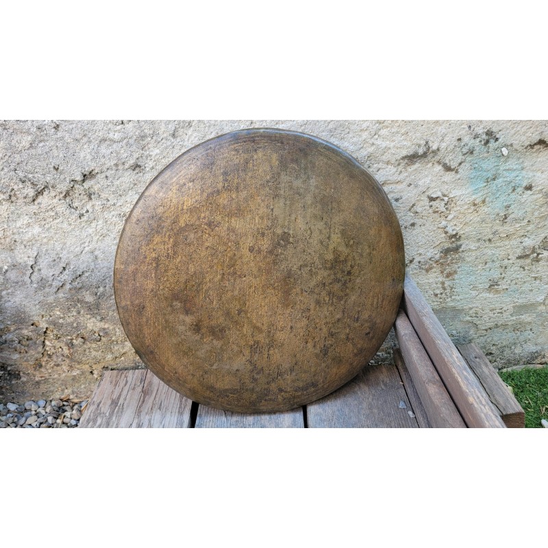 Gong Antique Indien 7 métaux 39cm 1450grs