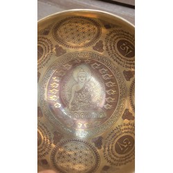 Bol Tibétain 7 métaux 525grs Shakyamuni