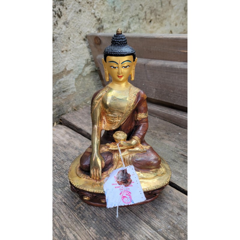 Statue de Bouddha  Shakyamuni 20cm Or ( ou Sakyamuni )