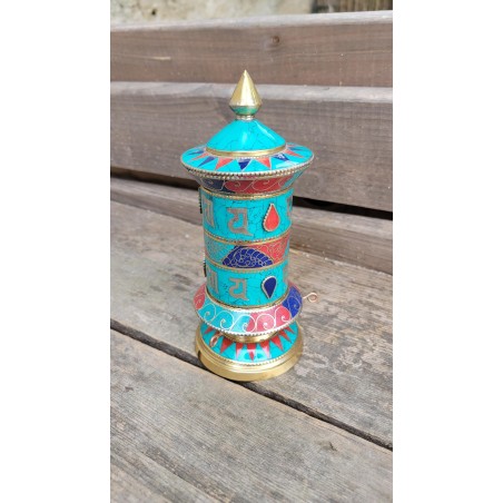 MOULIN A PRIERE Turquoise Corail 16cm