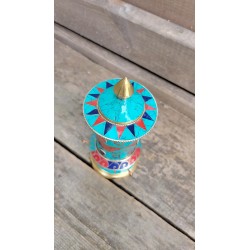 MOULIN A PRIERE Turquoise Corail 16cm