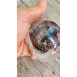 Crâne en Cristal Quartz Chamane (Lodolite)