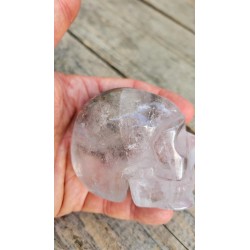 Crâne en Cristal Quartz Chamane (Lodolite)