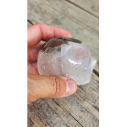 Crâne en Cristal Quartz Chamane (Lodolite)
