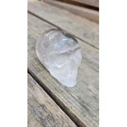 Crâne en Cristal Quartz Chamane (Lodolite)