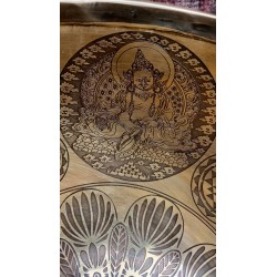 Bol Tibétain 7 métaux 1631grs Lingam gravé