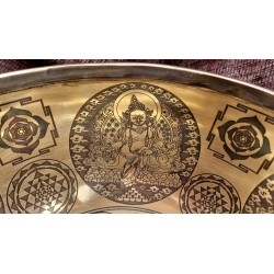Bol Tibétain 7 métaux 1631grs Lingam gravé