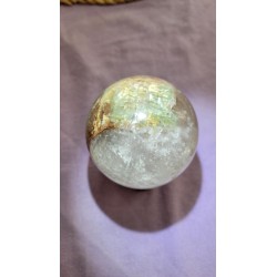 Sphère en Lodolite ou Quartz Chaman (Garden) 8cm 700grs