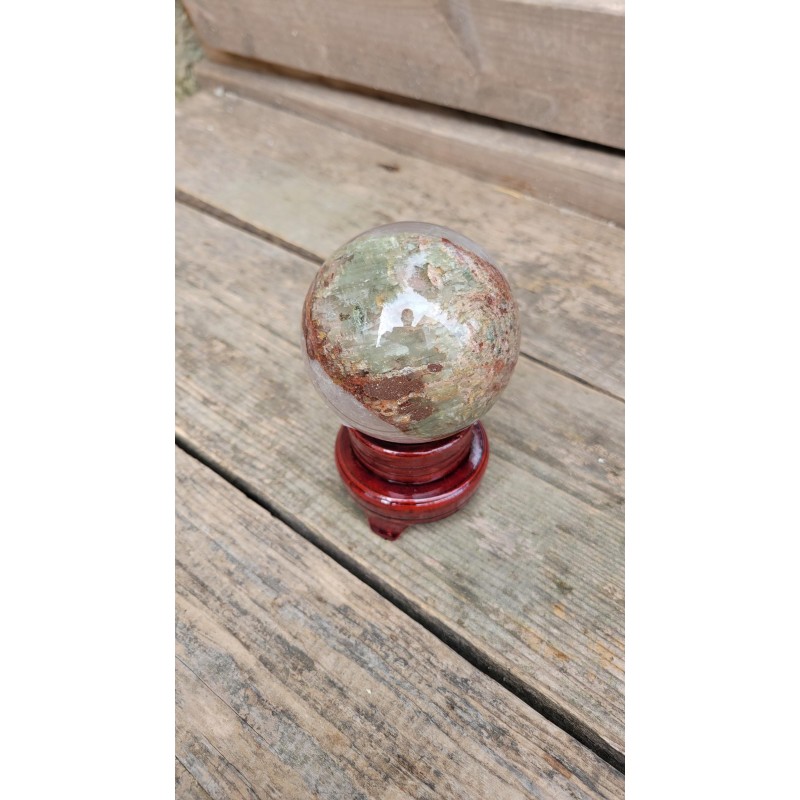 Sphère en Lodolite ou Quartz Chaman (Garden) 8cm 700grs