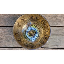 Bol Tibétain 7 métaux 1495grs Lingam gravé