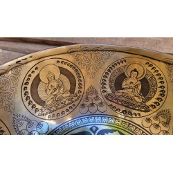 Bol Tibétain 7 métaux 1495grs Lingam gravé