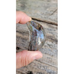 Lune en Lodolite ou Quartz Chaman (Garden) 50mm 41grs