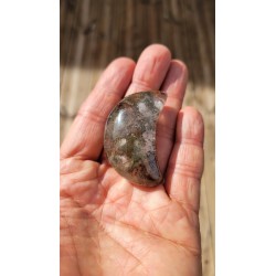 Lune en Lodolite ou Quartz Chaman (Garden) 50mm 41grs
