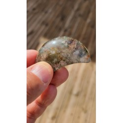 Lune en Lodolite ou Quartz Chaman (Garden) 50mm 41grs