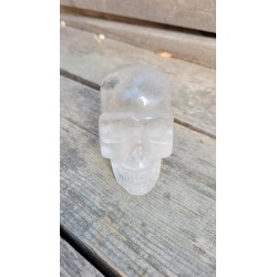 Crâne en Cristal Quartz Chamane (Lodolite)