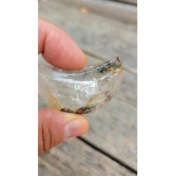 Lune en Lodolite ou Quartz Chamane (Garden) 50mm 44grs