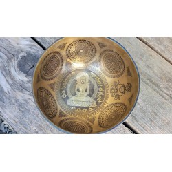 Bol Tibétain 7 métaux 684grs Shakyamuni