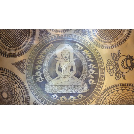 Bol Tibétain 7 métaux 684grs Shakyamuni
