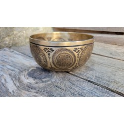 Bol Tibétain 7 métaux 684grs Shakyamuni