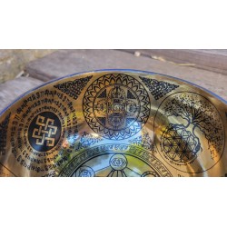 Bol tibétain gravé Métatron 627grs