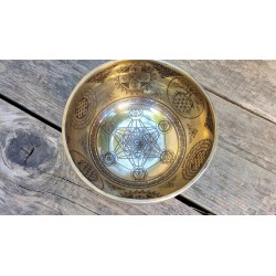 Bol tibétain gravé Métatron 702grs