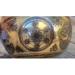 Bol tibétain gravé Métatron 702grs