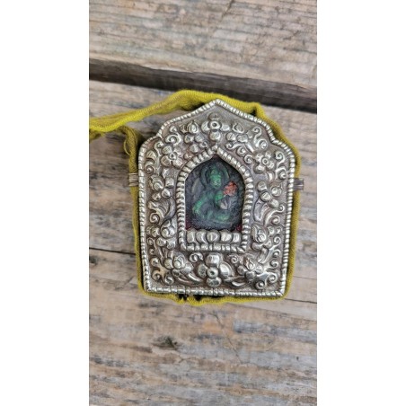 Reliquaire Tibétain Gao ou Ghau cuivre 7.5cm Reliquaire Tibétain Gao ou Ghau cuivre 7.5cm