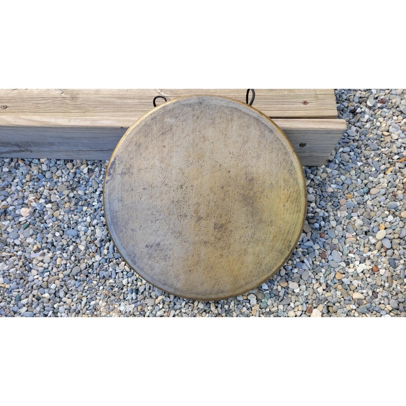 Gong Antique Indien 7 métaux 40cm 1550grs