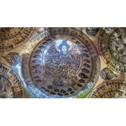 Bol Tibétain 7 métaux 512grs Tara verte