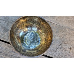 Bol Tibétain 7 métaux 512grs Tara verte