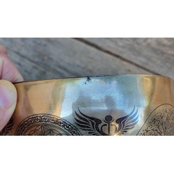 Bol Tibétain 7 métaux 512grs Tara verte