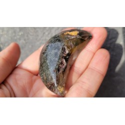 Bol Tibétain chantant 7 métaux 465grs Full Moon + Pierre chamane