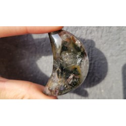 Bol Tibétain chantant 7 métaux 465grs Full Moon + Pierre chamane