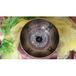 Bol chantant Tibétain 7 métaux 1134grs Lingam gravé