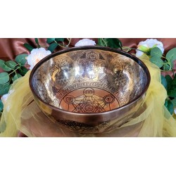 Bol tibétain gravé Métatron 1770grs