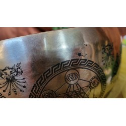 Bol tibétain gravé Métatron 1770grs